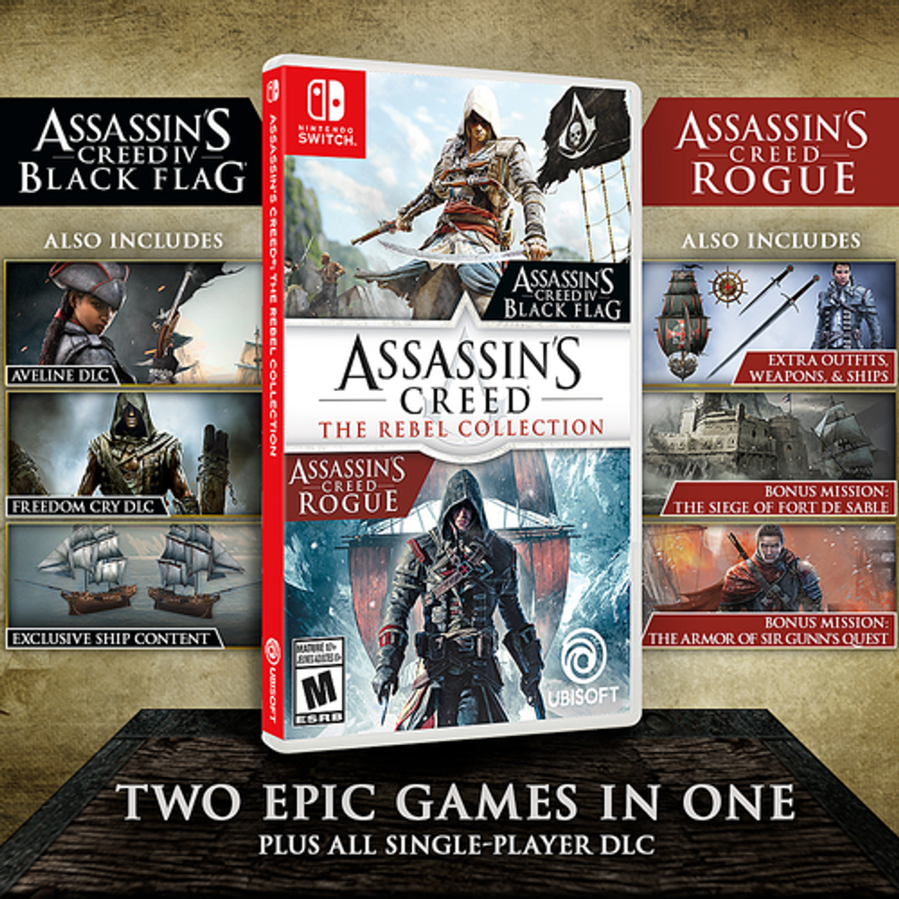 Assassin's Creed: The Rebel Collection - Code in Box - Nintendo Switch, Nintendo Switch (OLED Model), Nintendo Switch Lite