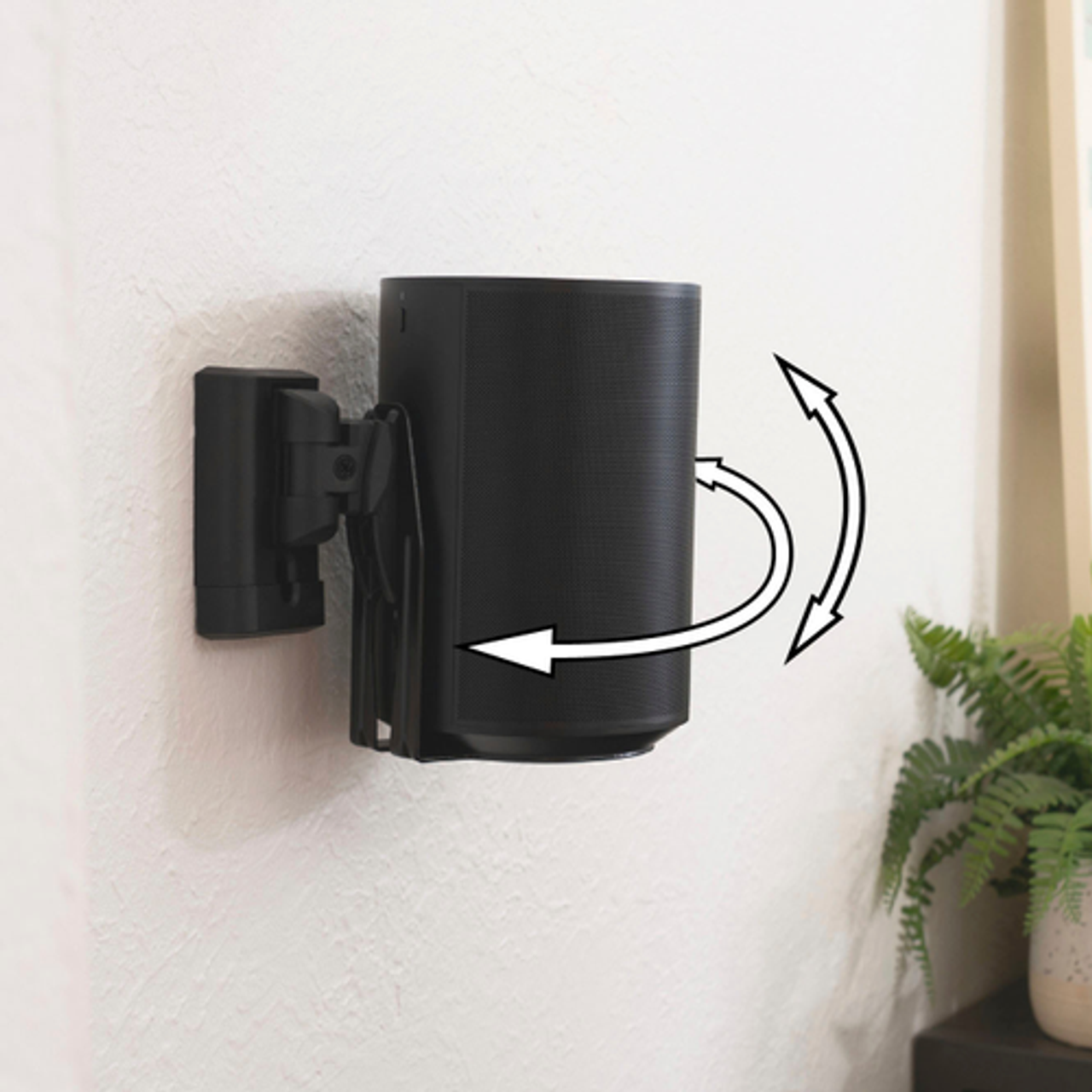 SANUS Elite - Adjustable Speaker Wall Mount for Sonos Era 100 and Era 300 Speakers - Pair - Black