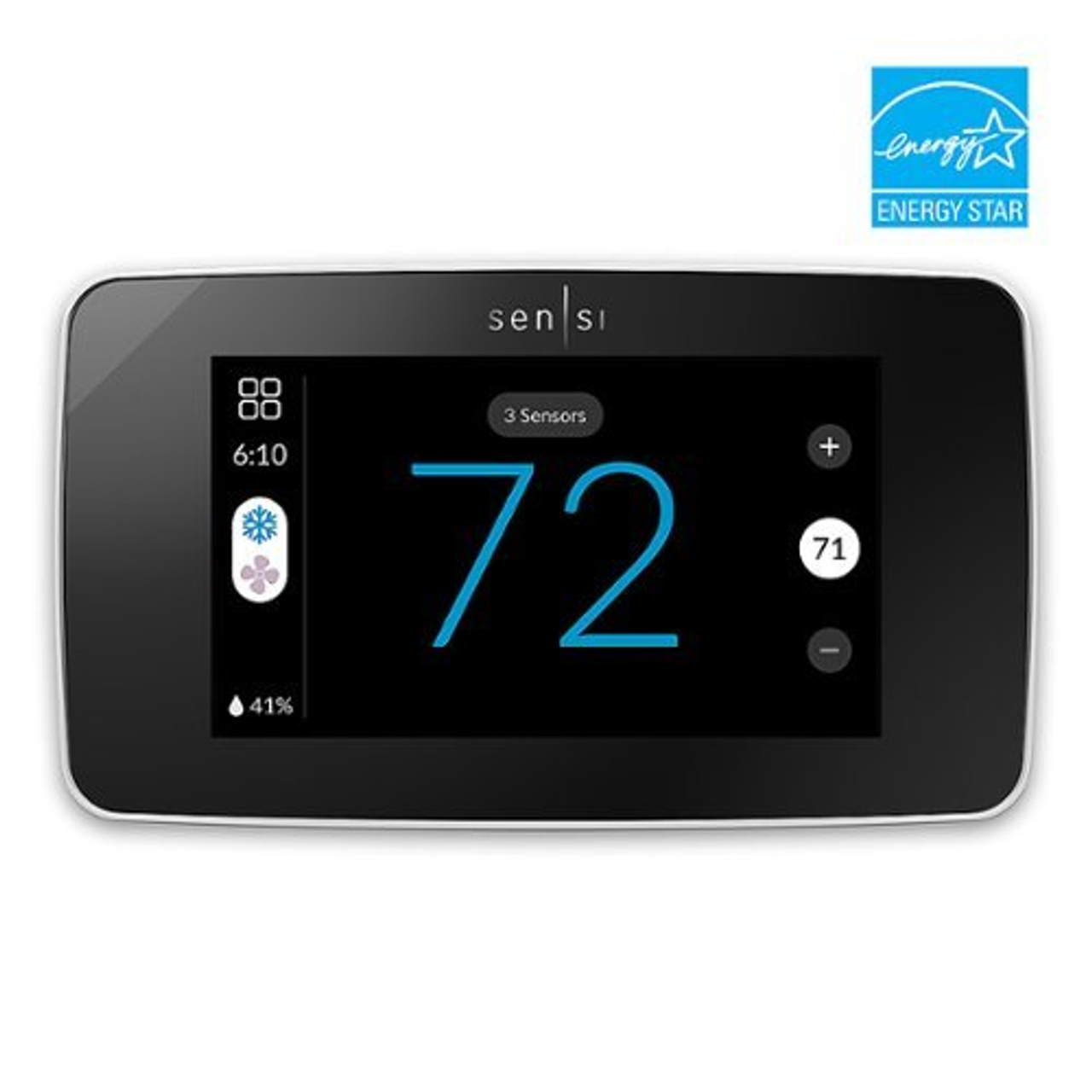Emerson - Sensi Touch 2 Smart Programmable Wi-Fi Thermostat-Works with Alexa, C-Wire Required - White