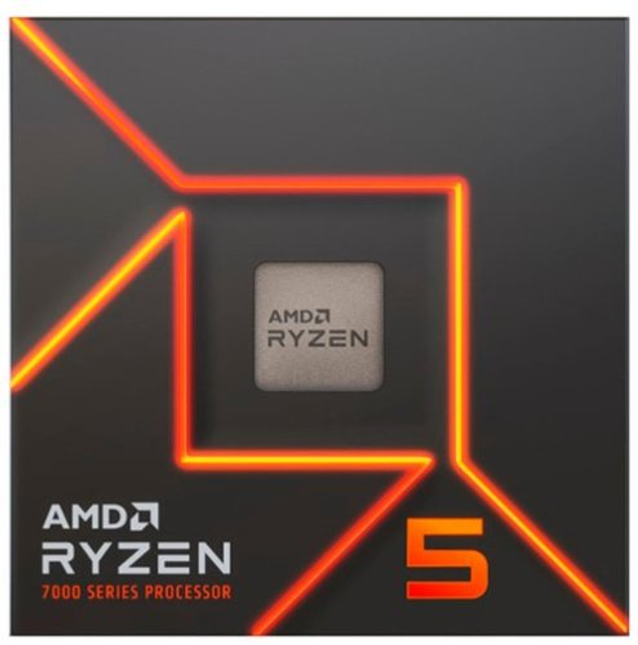 AMD - Ryzen 5 7600 6-core - 12-Thread 4.0 GHz (5.2 GHz Max Boost) Socket AM5 Unlocked Desktop Processor - Silver