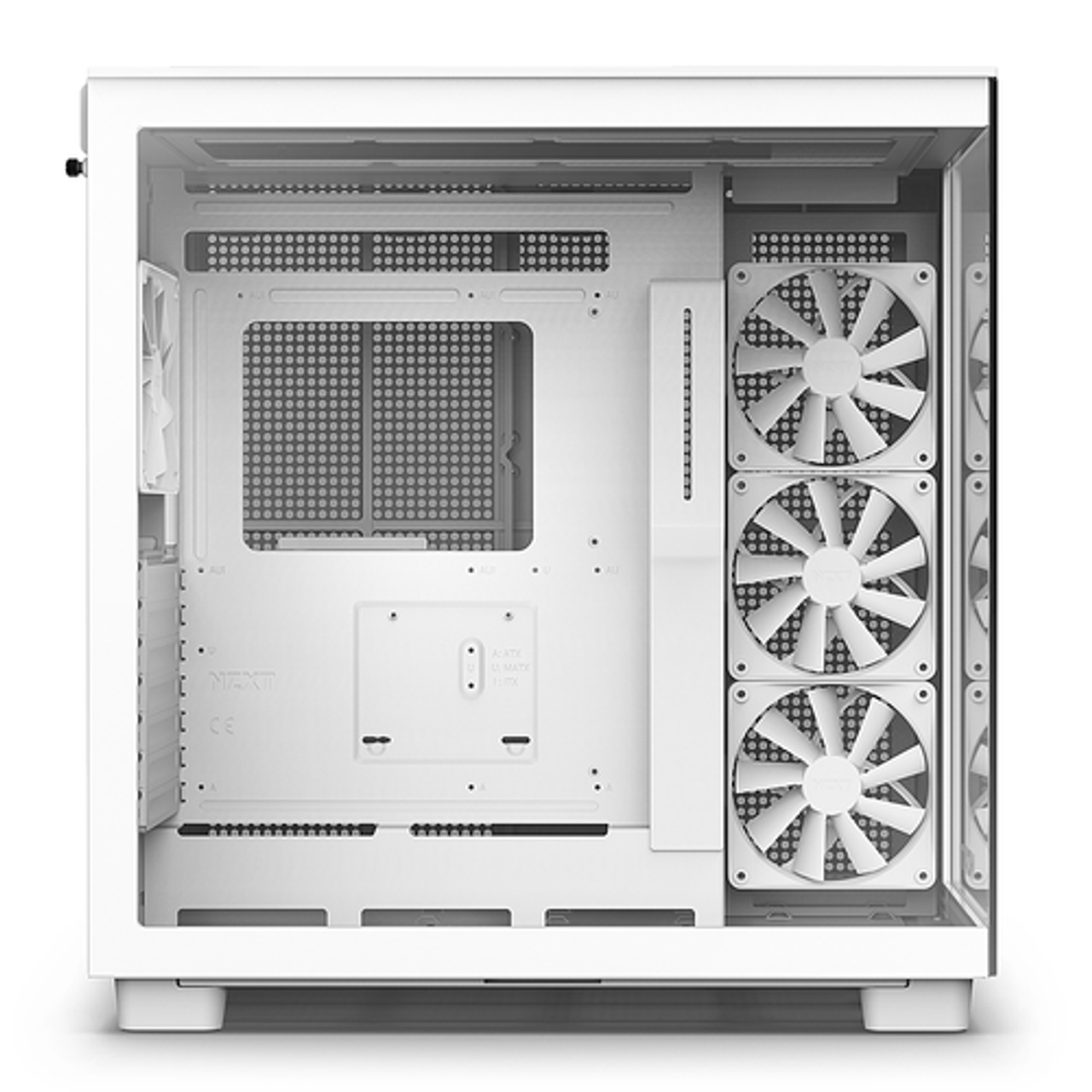 NZXT - H9 Flow ATX Dual-Chamber Midtower Air-Flow Case - White