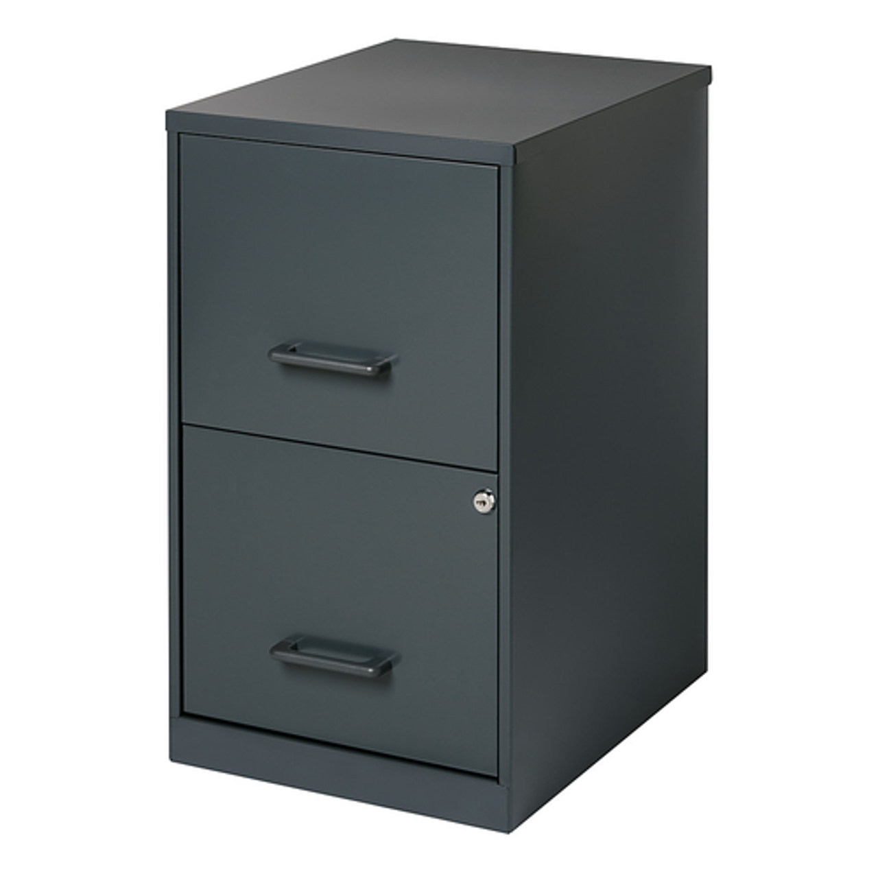 Hirsh - Office Designs 18in. 2-Drawer Metal File Cabinet - Charcoal