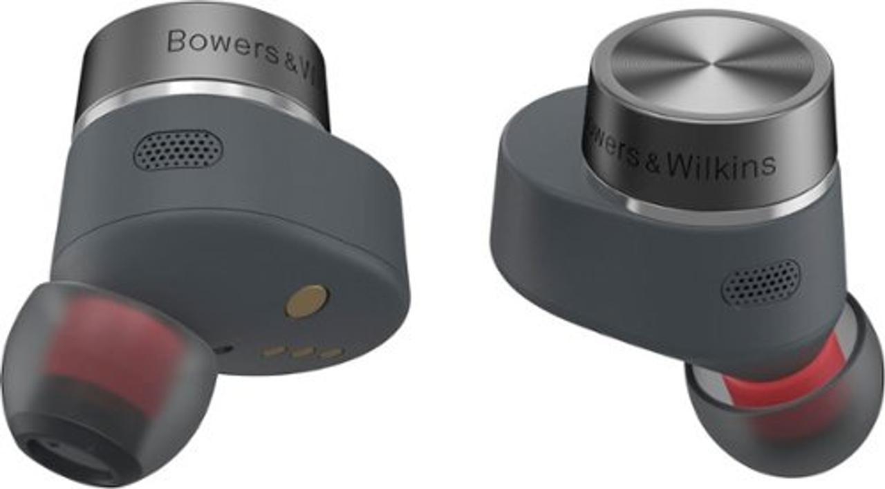 Bowers & Wilkins - Pi5 S2 True Wireless Earphones with Active Noise Cancellation, 16-Hr Battery Life, Compatible with Android/iOS - Storm Grey