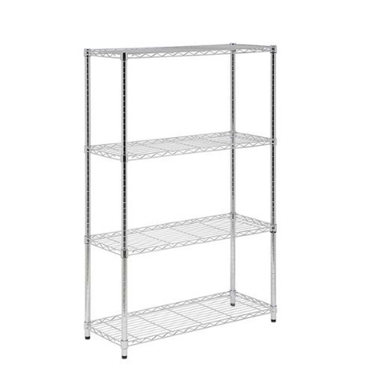 Honey-Can-Do - 4-Tier Heavy-Duty Adjustable Shelving Unit - Chrome