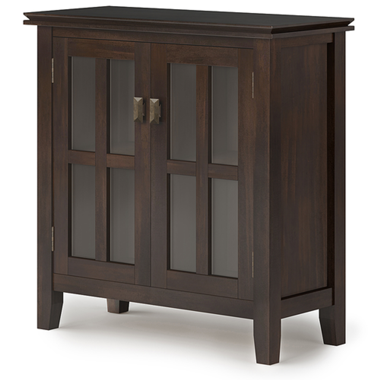 Simpli Home - Artisan Low Storage Cabinet - Tobacco Brown