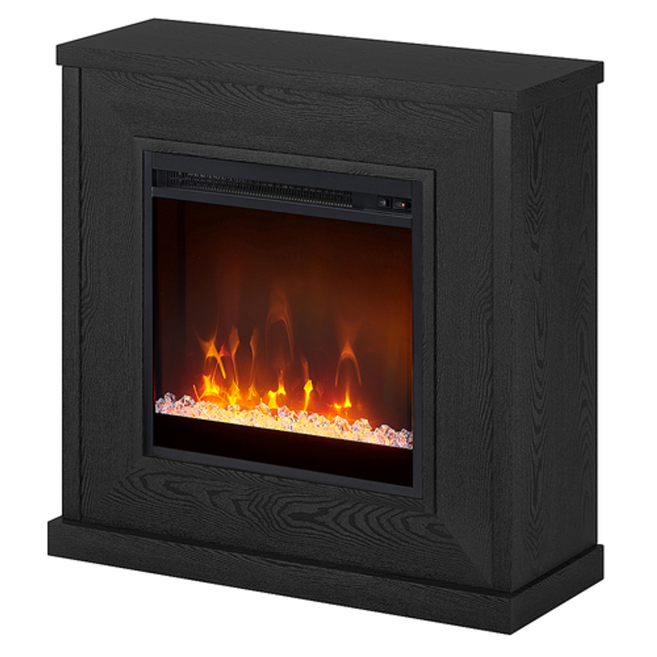 Camden&Wells - Santos Crystal Fireplace - Black Grain