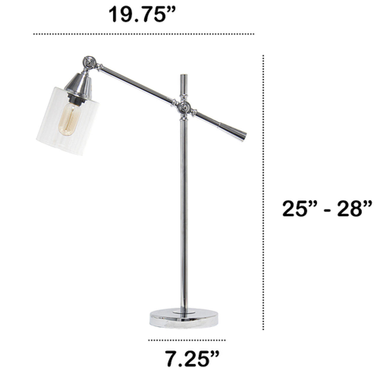 Lalia Home Vertically Adjustable Desk Lamp - Chrome