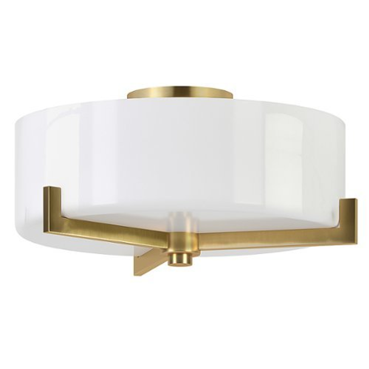 Camden&Wells - Hamlin Semi Flush Mount Light - Brushed Brass