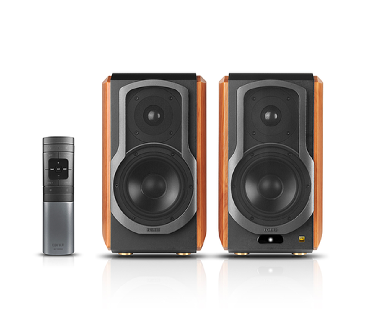 Edifier - S1000W 2.0 Wi-Fi Bookshelf Speakers - Wood