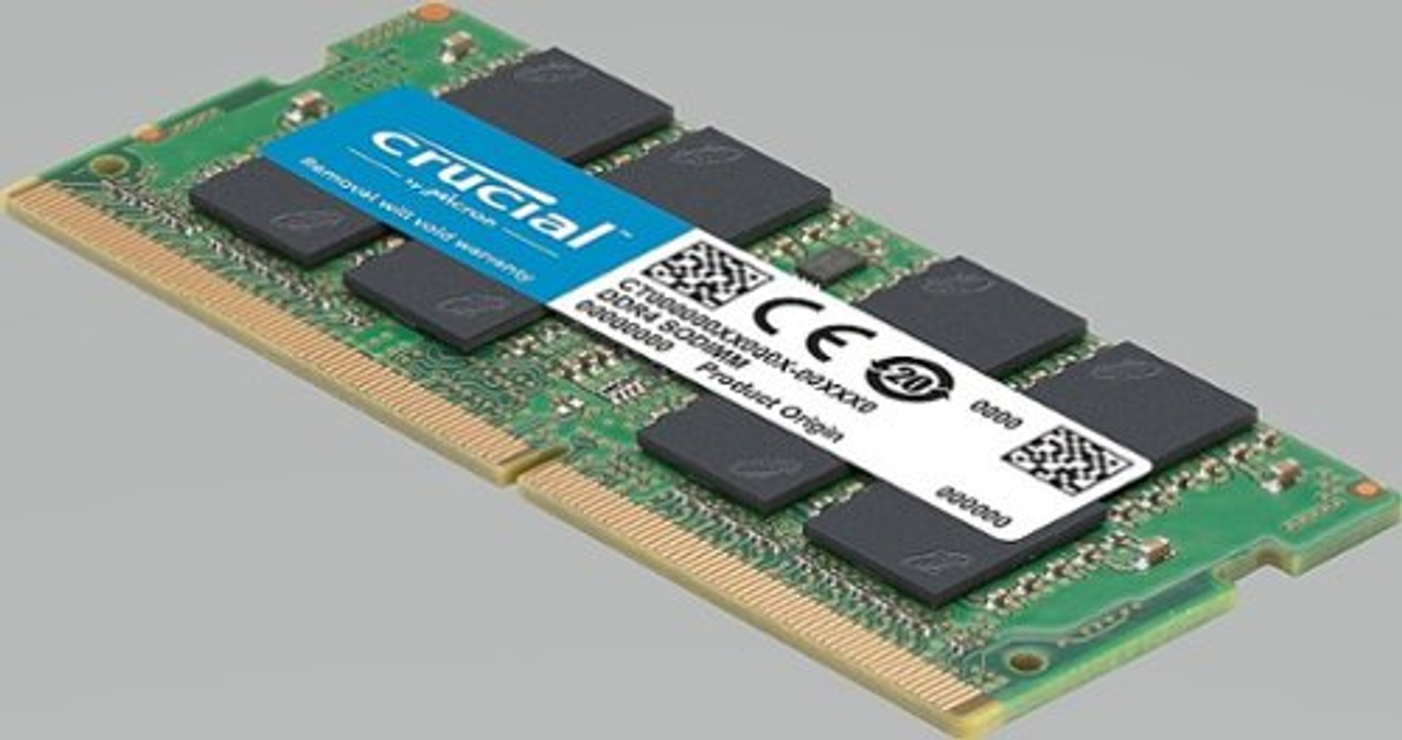 Crucial 64GB Kit (32GBx2) DDR4 3200 MT/s CL22 SODIMM 260-Pin Memory - CT2K32G4SFD832A - Green