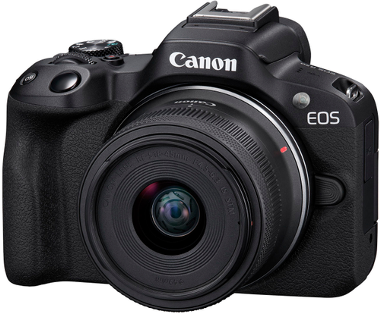 Canon - EOS R50 4K Video Mirrorless Camera with RF-S 18-45mm f/4.5-6.3 IS STM Lens - Black