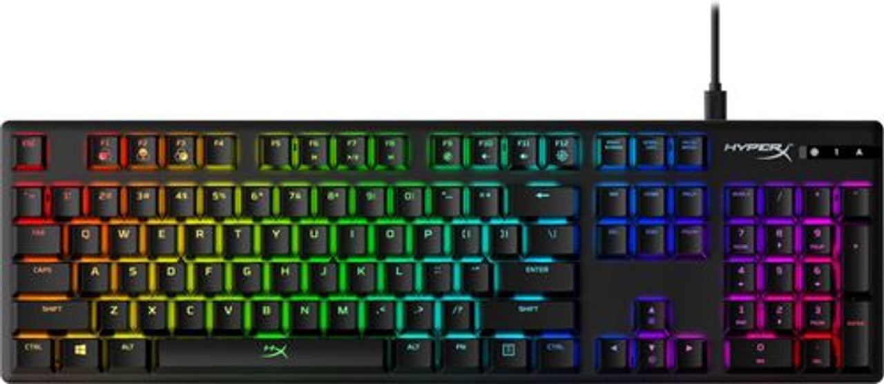 Alloy Origins Mechanical Wired Gaming HyperX Red Switch Keyboard with RGB Back Lighting - Black