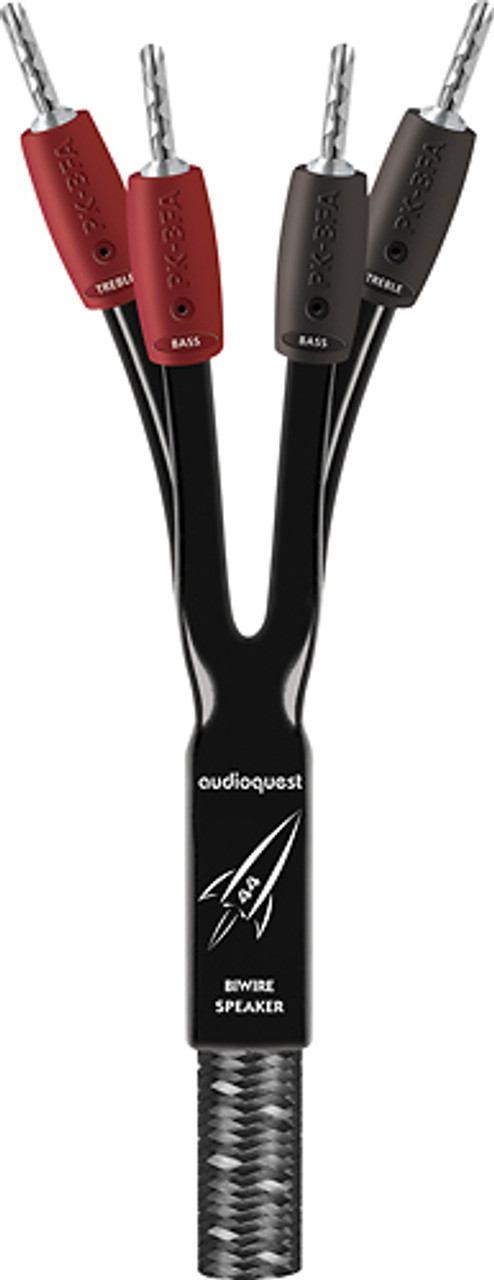 AudioQuest - Rocket 44 12' Speaker Cable (Pair) - Silver/Black/Gray