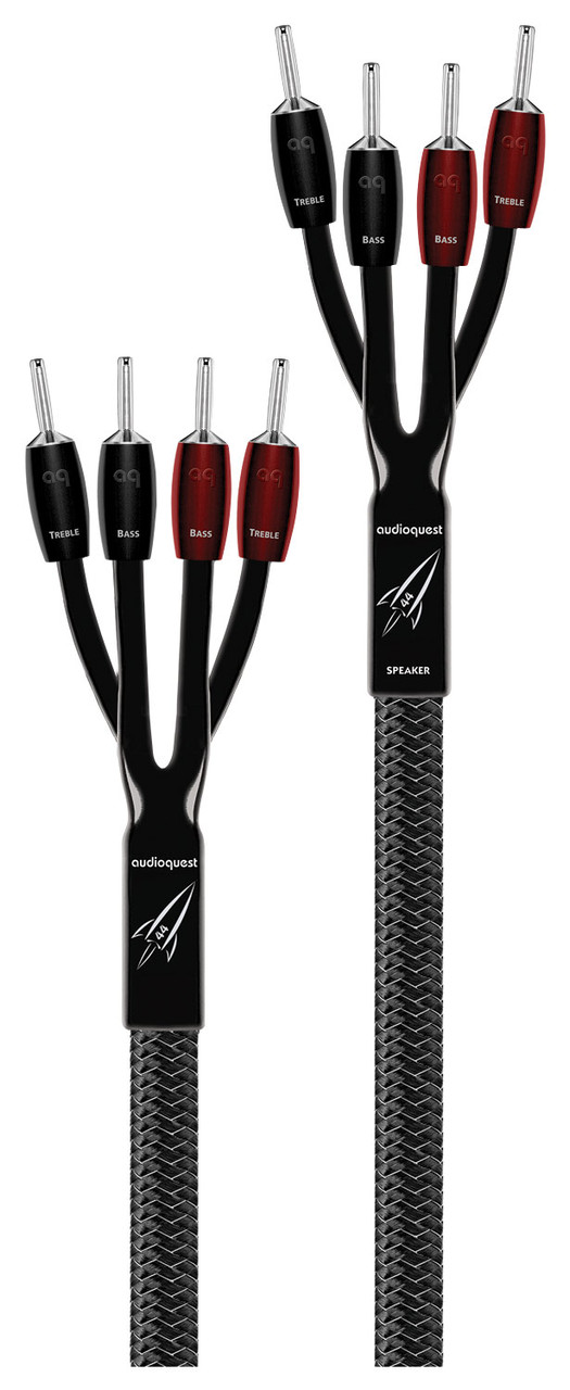 AudioQuest - PR Rocket 10' Speaker Cable - Black/Silver