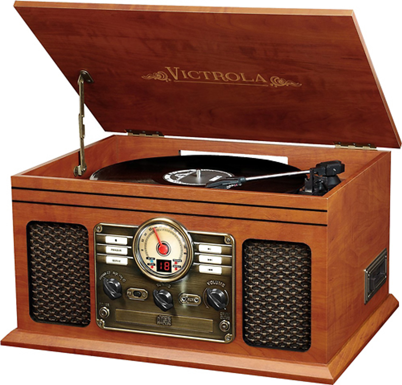 Victrola - Bluetooth Stereo Audio System - Mahogany