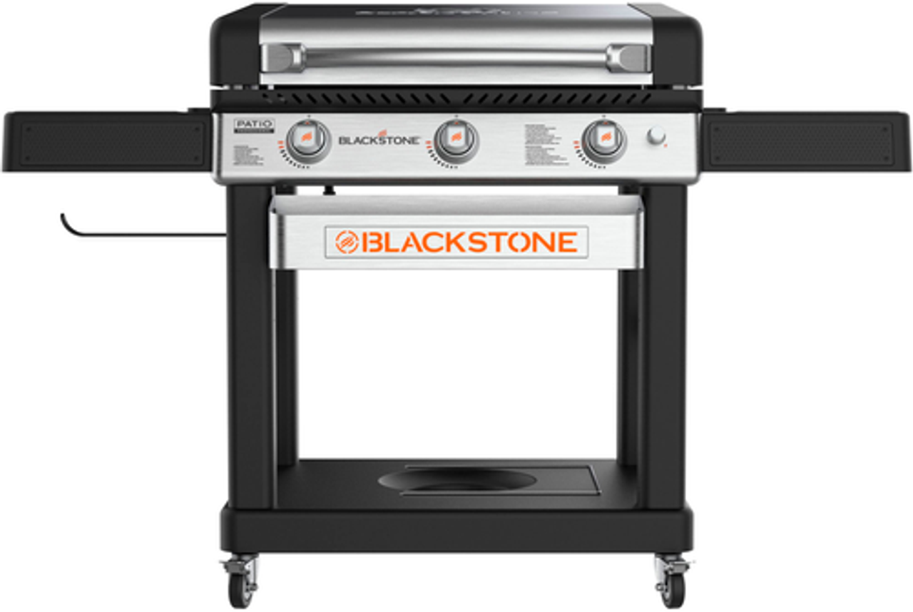 Blackstone - 28-in. Outdoor Griddle with Hood and Adjustable Front Tray - Black