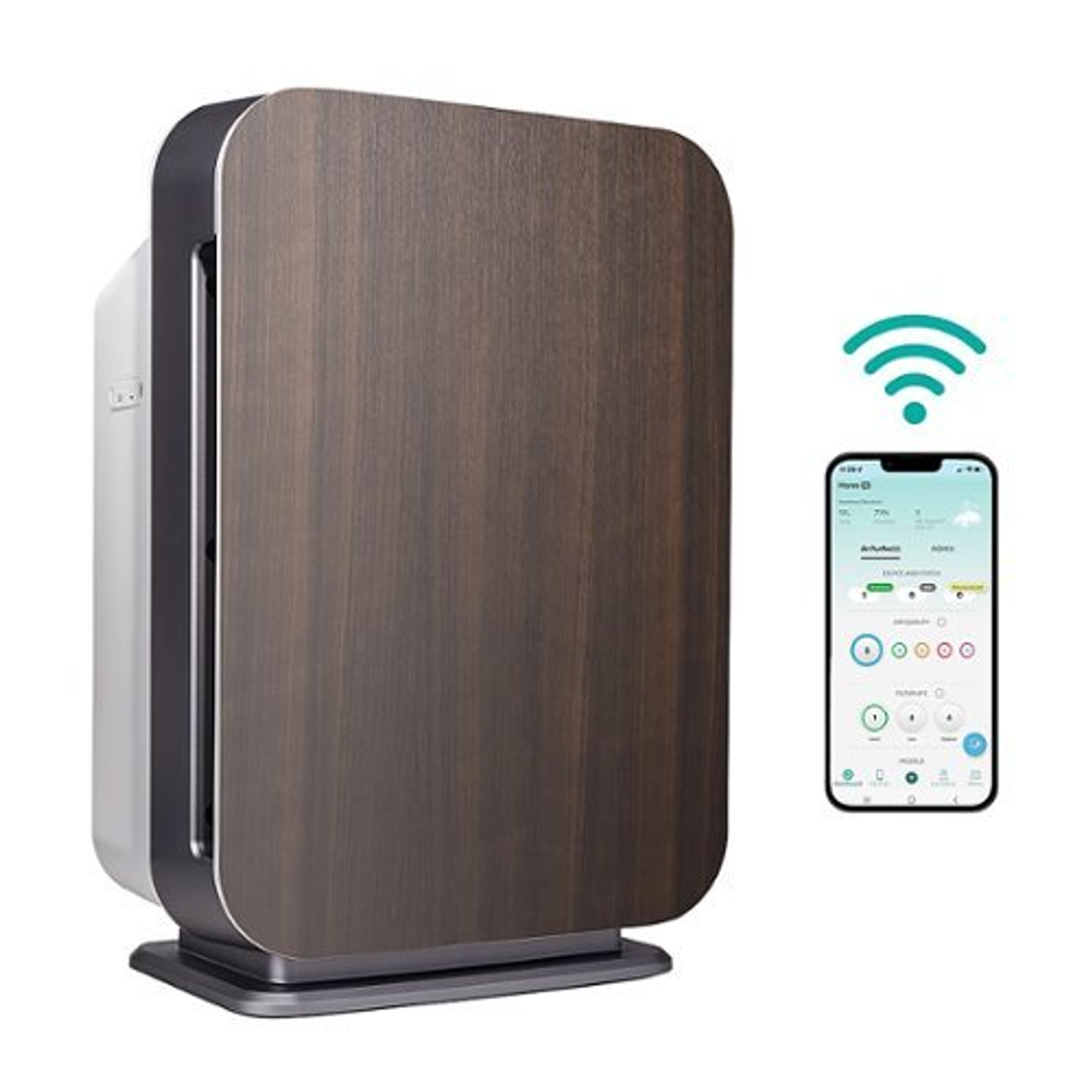 Alen - BreatheSmart 75i 1,300 Sq Ft Air Purifier with Fresh, True HEPA Filter - Espresso