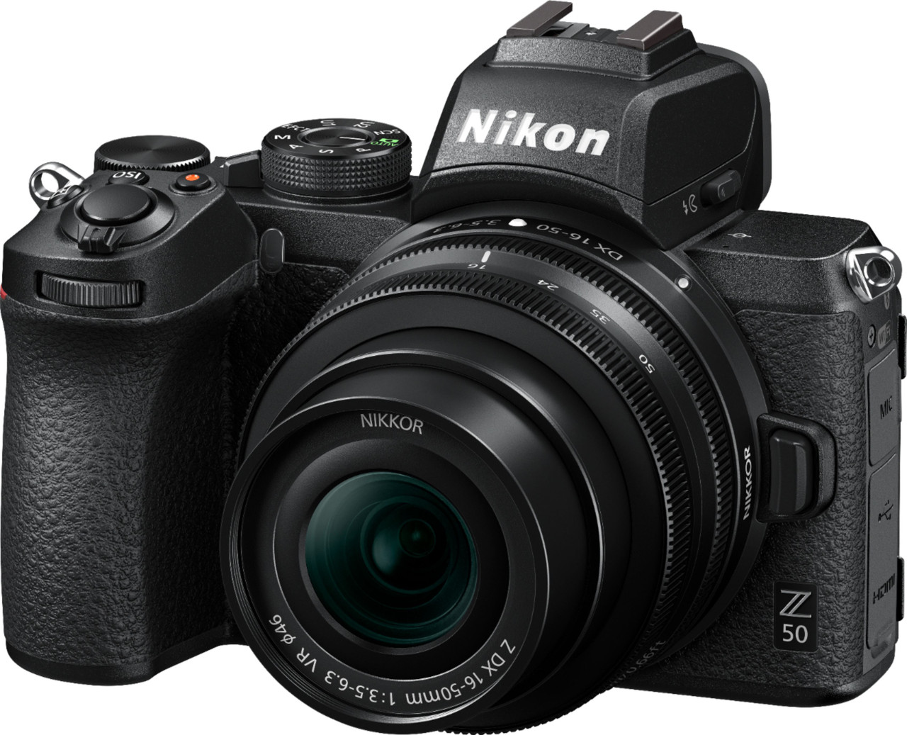 Nikon - Z50 Mirrorless Camera with NIKKOR Z DX 16-50mm f/3.5-6.3 VR Lens - Black