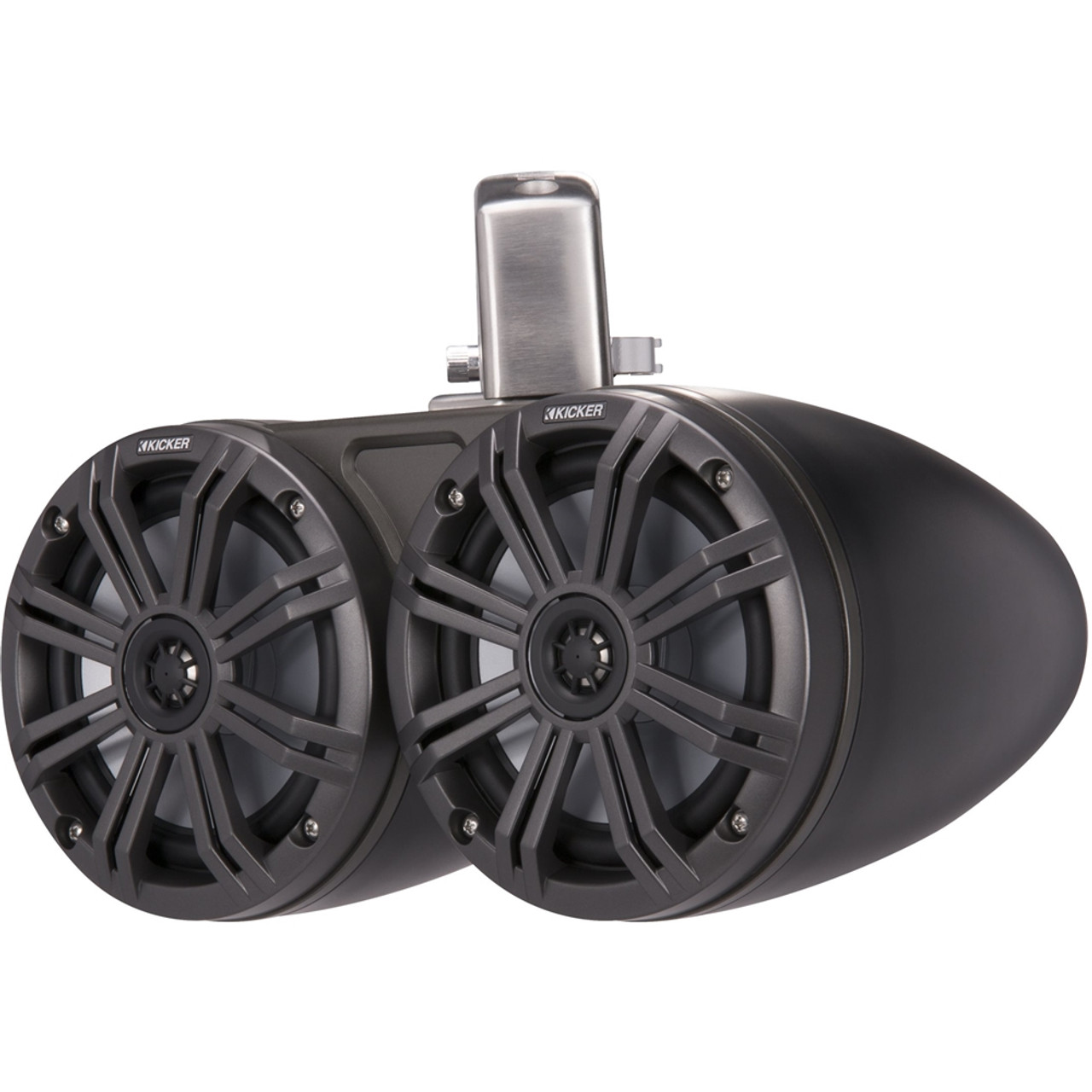 KICKER - 6-1/2" 2-Way Marine Speakers with Polypropylene Cones (Pair) - Black