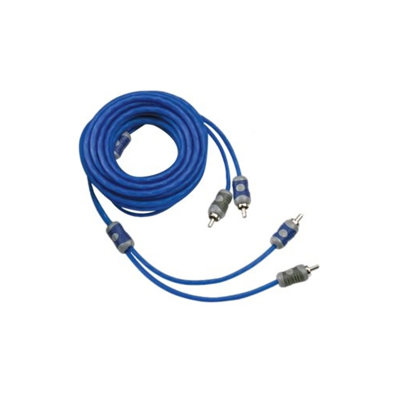 KICKER - K-Series Interconnects 19.7' Audio RCA Cable - Blue