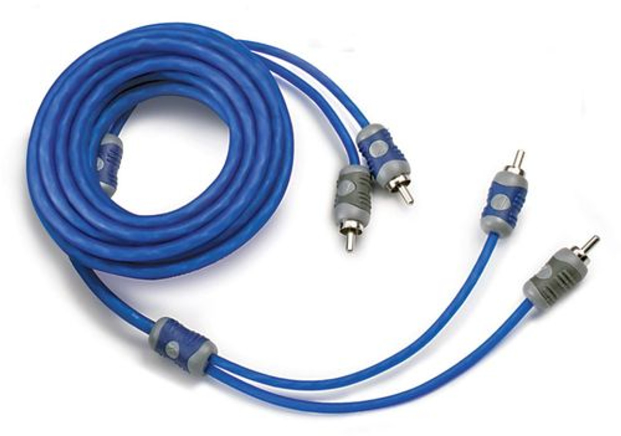 KICKER - K-Series Interconnects 10' Audio RCA Cable - Blue