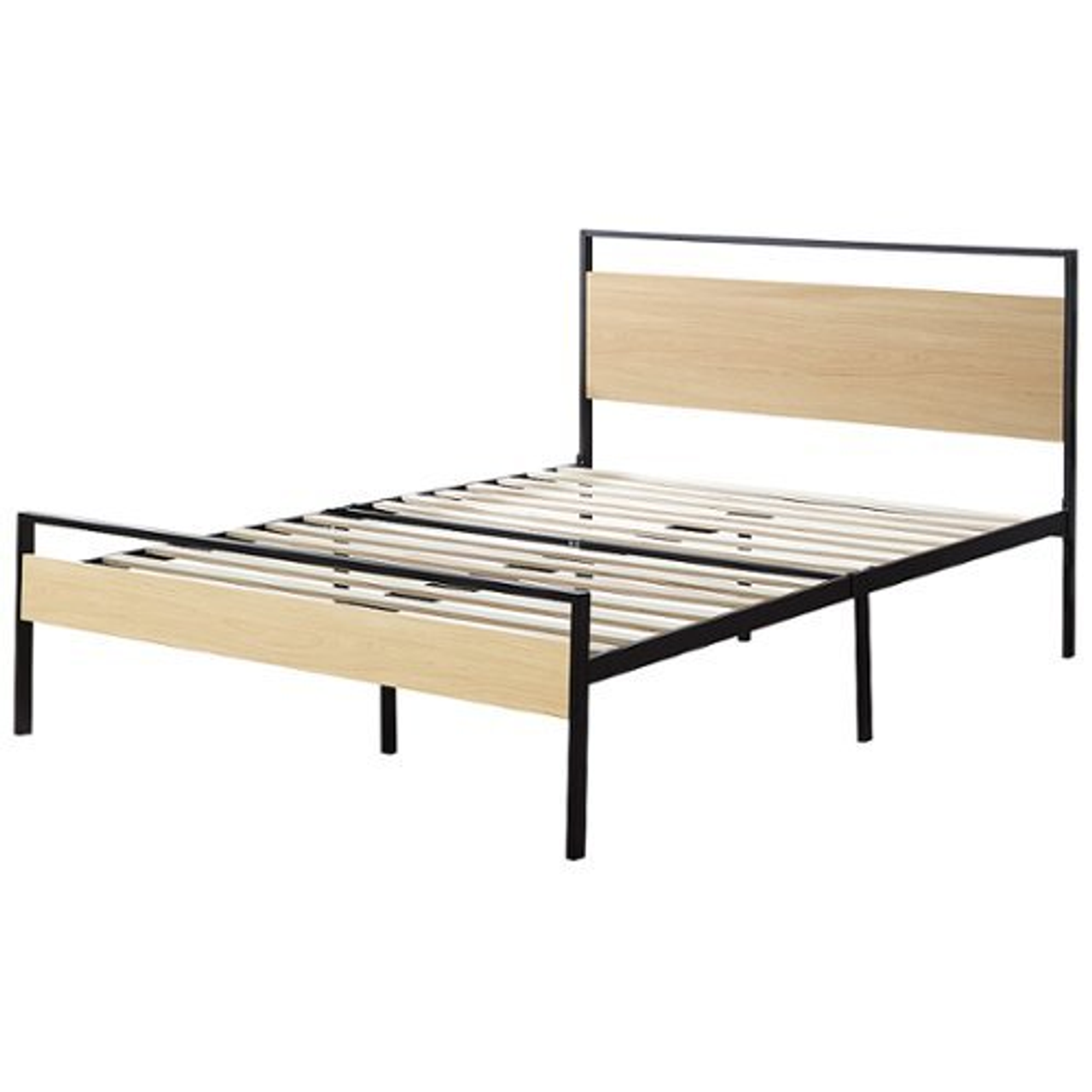 Brookside - Nora Full Metal & Wood Platform Bed-Natural