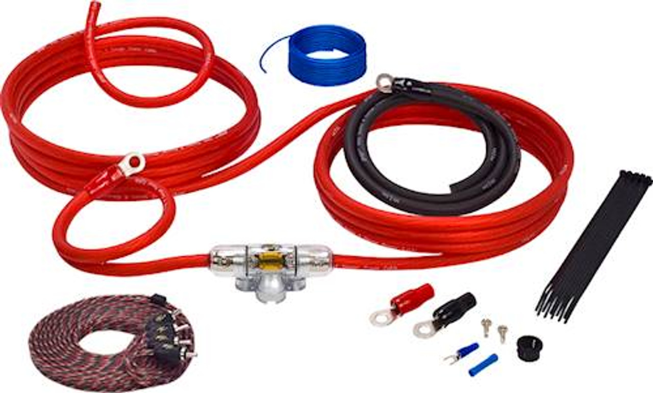 Stinger - 4000 Series 4GA Power and Signal Amplifier Wiring Kit - Red