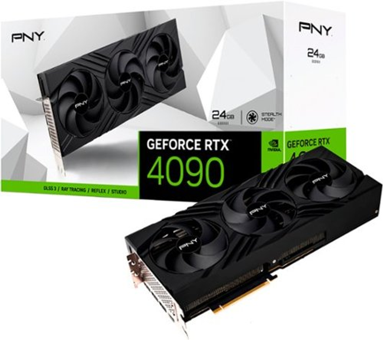 PNY - GeForce RTX 4090 24GB GDDR6X PCI Express 4.0 Graphics Card with Triple Fan and DLSS 3 - Black