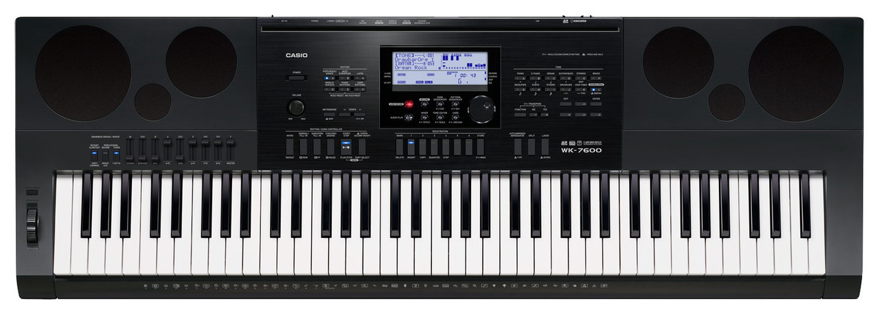 Casio - Portable Workstation Keyboard with 76 Piano-Style Touch-Sensitive Keys - Black