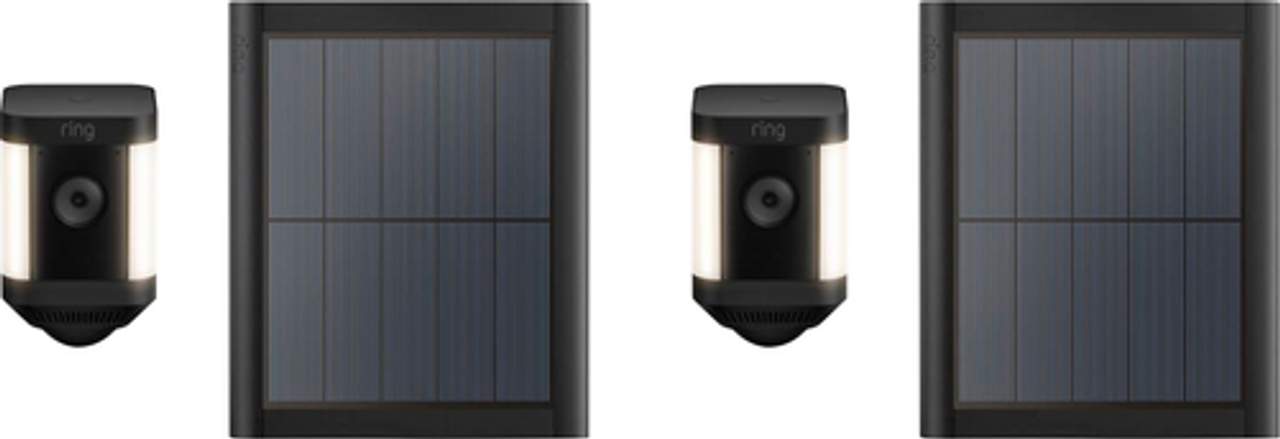 Ring - Spotlight Cam Plus Outdoor/Indoor Wireless 1080p Battery Surveillance Camera 2pk - Black