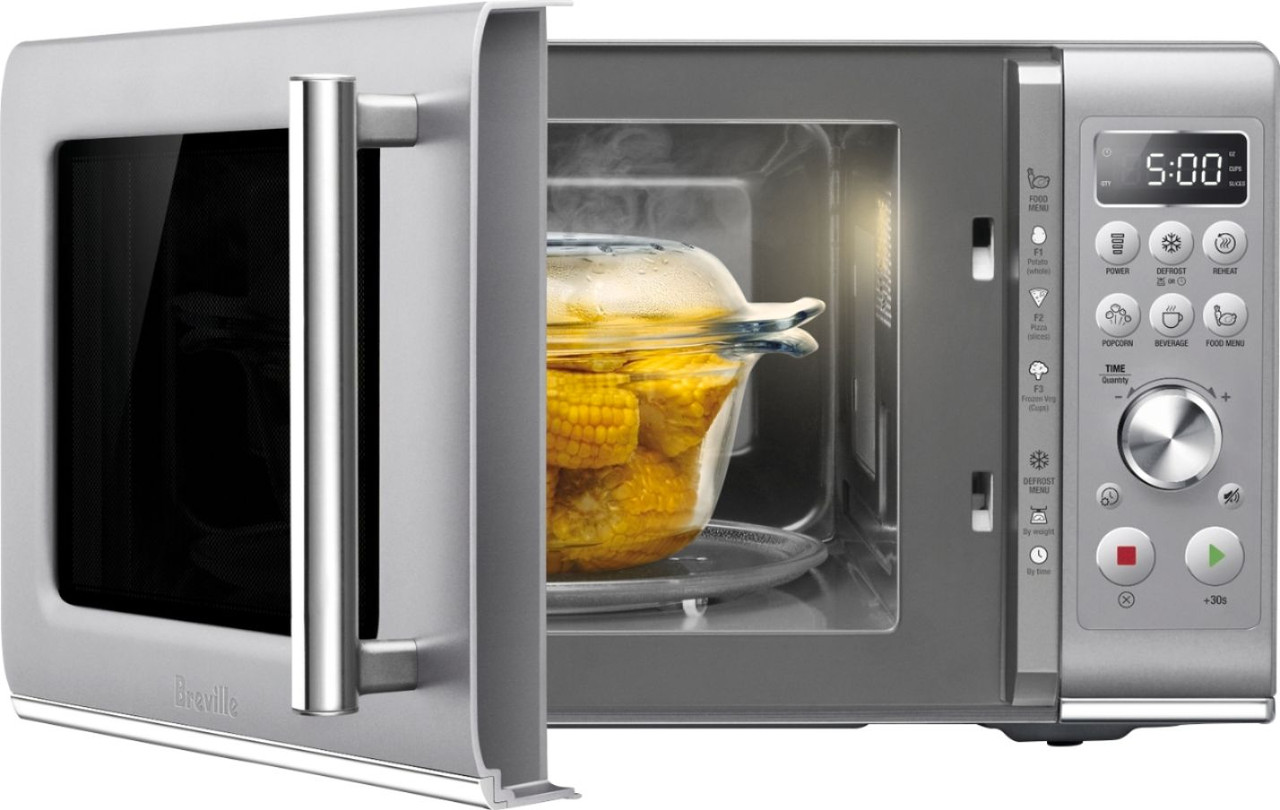 Breville - 0.9 Cu. Ft. Microwave - Silver