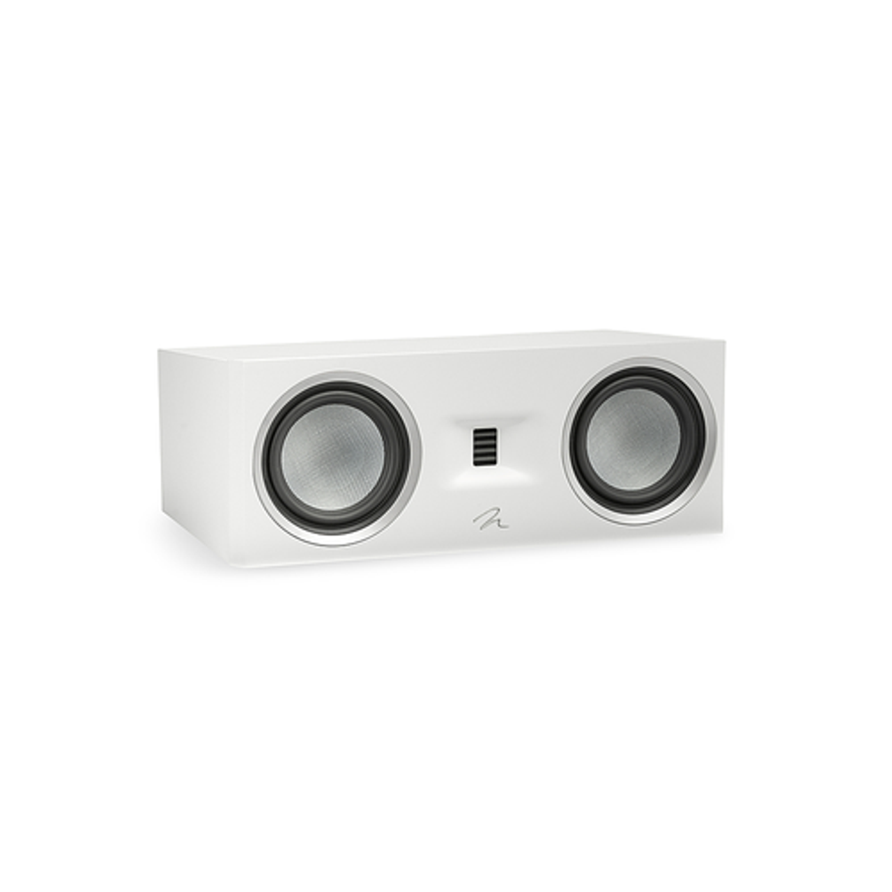 MartinLogan - Motion Series 2.5-Way Center-Channel, Gen2 Folded Motion Tweeter, Dual 5.5” Midbass Drivers, Angled Cabinet (Each) - Satin White