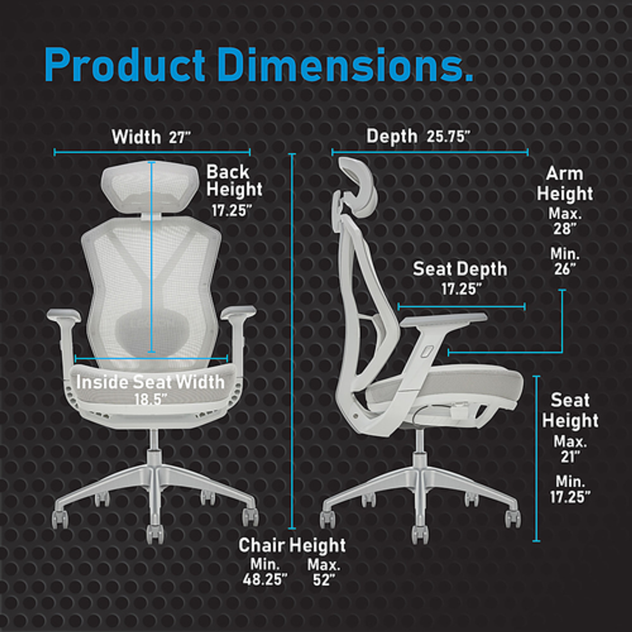 Lenovo - Legion Mesh Gaming Chair - Phantom Gray