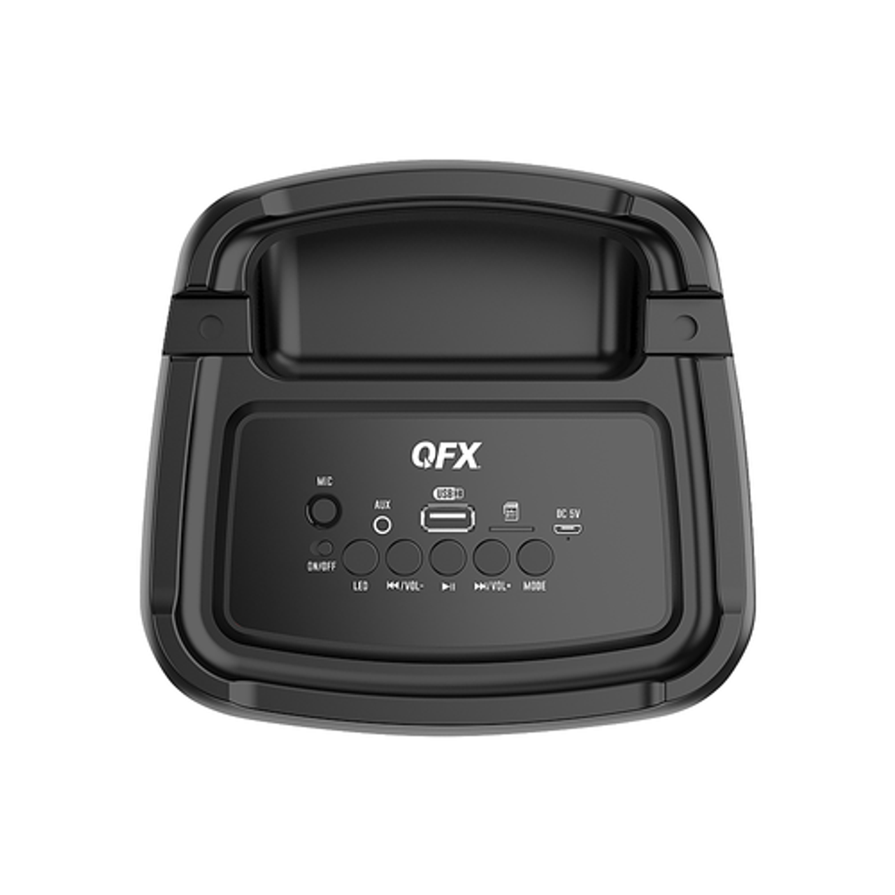 QFX - Rechargeable Bluetooth Portable Speaker with Liquid Motion Party Lights - Black