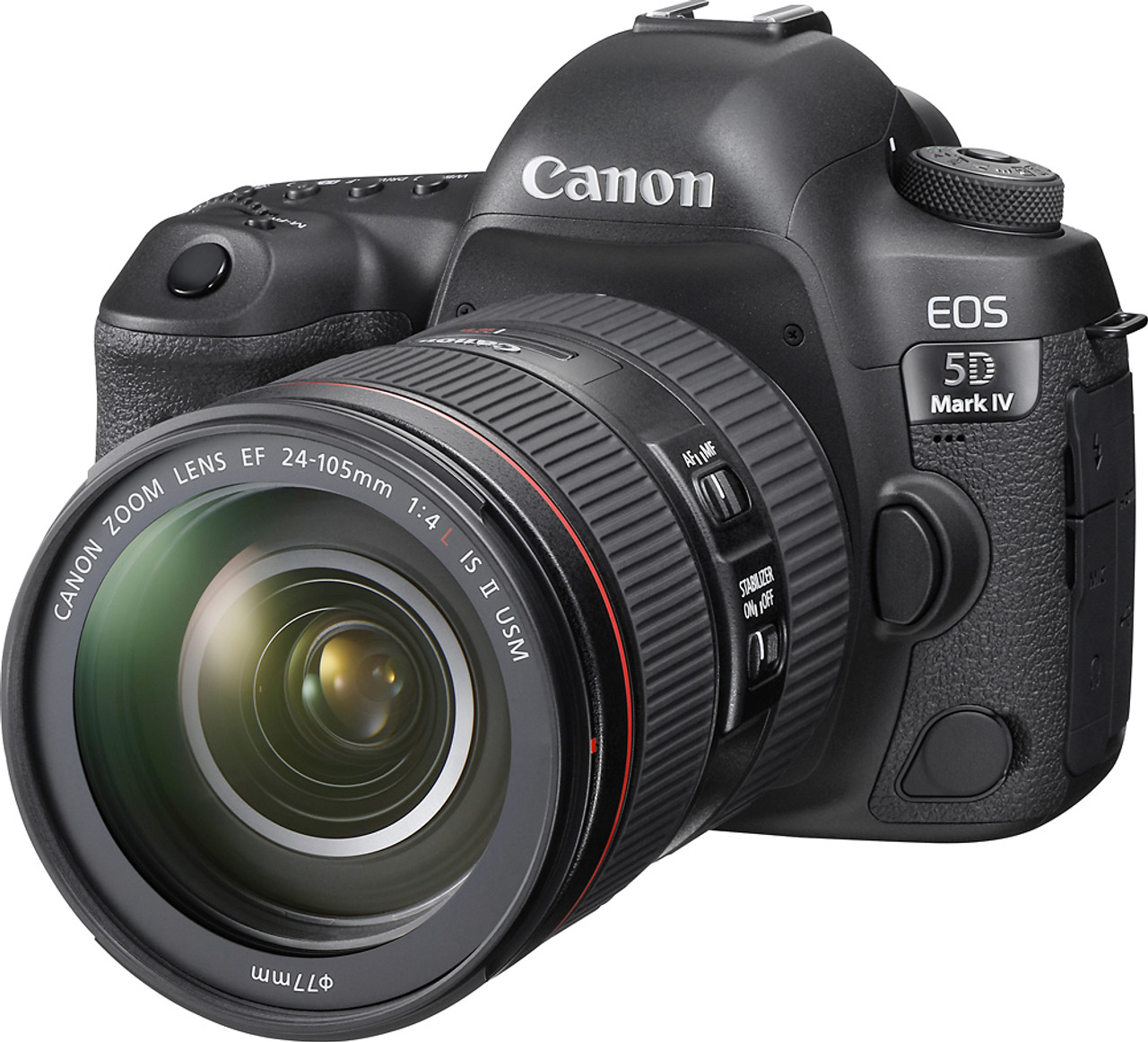 Canon - EOS 5D Mark IV DSLR Camera with 24-105mm f/4L IS II USM Lens - Black