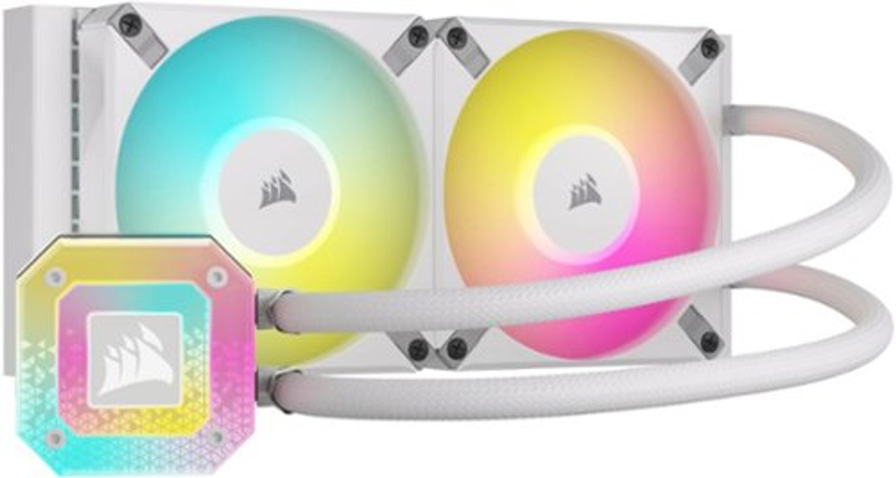 CORSAIR - iCUE H100i ELITE CAPELLIX XT Liquid CPU Cooler with RGB Lighting - White