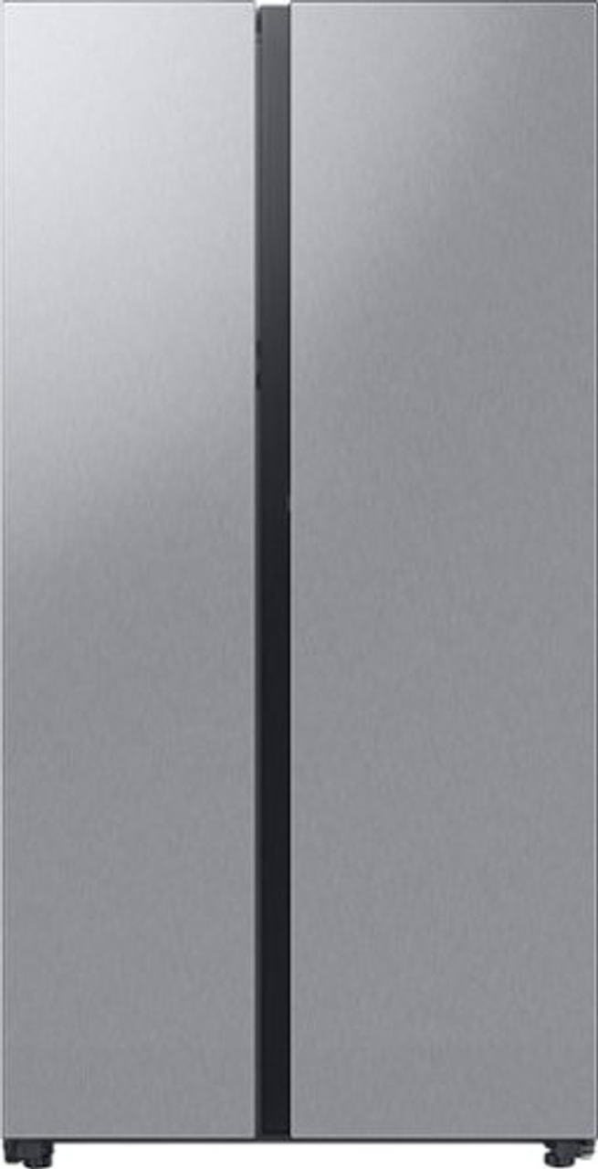 Samsung - Bespoke Counter Depth Side-by-Side Refrigerator with Beverage Center - Stainless steel