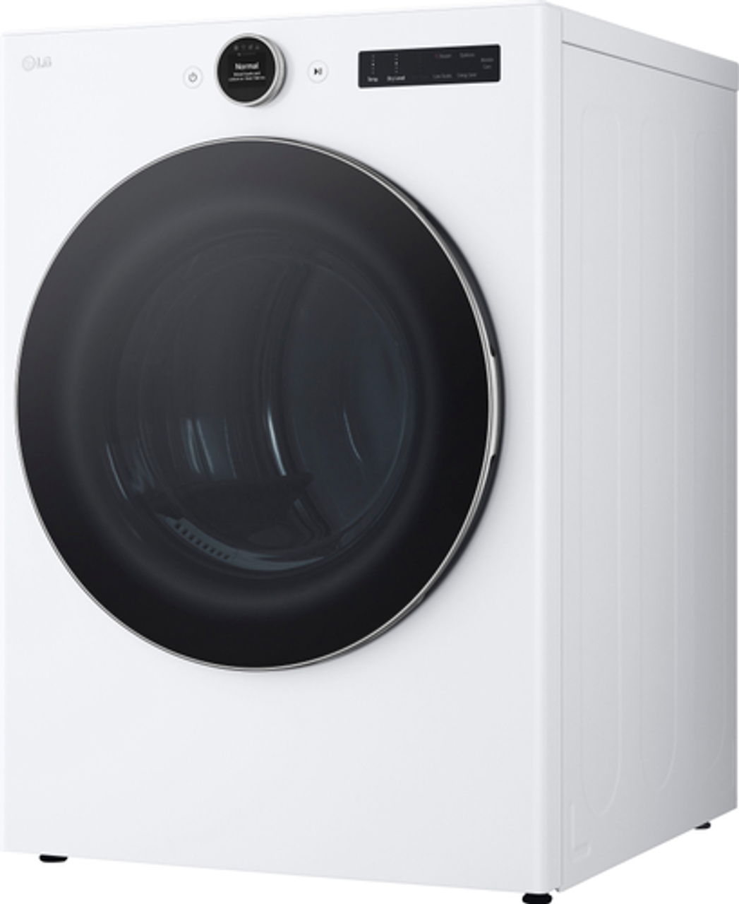 LG - 7.4 Cu. Ft. Stackable Smart Gas Dryer with Steam and Sensor Dry - White