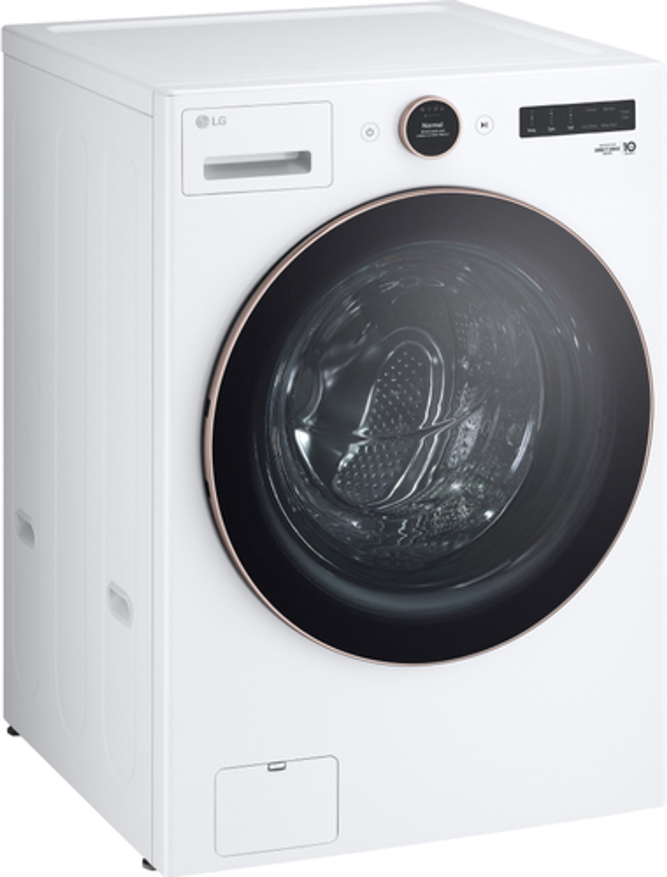 LG - 5.0 Cu. Ft. High-Efficiency Stackable Smart Front Load Washer with Steam and TurboWash 360 - White