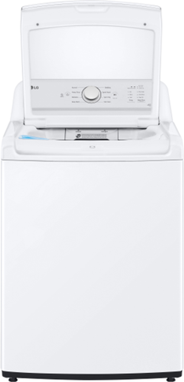 LG - 4.1 Cu. Ft. Smart Top Load Washer with SlamProof Glass Lid - White
