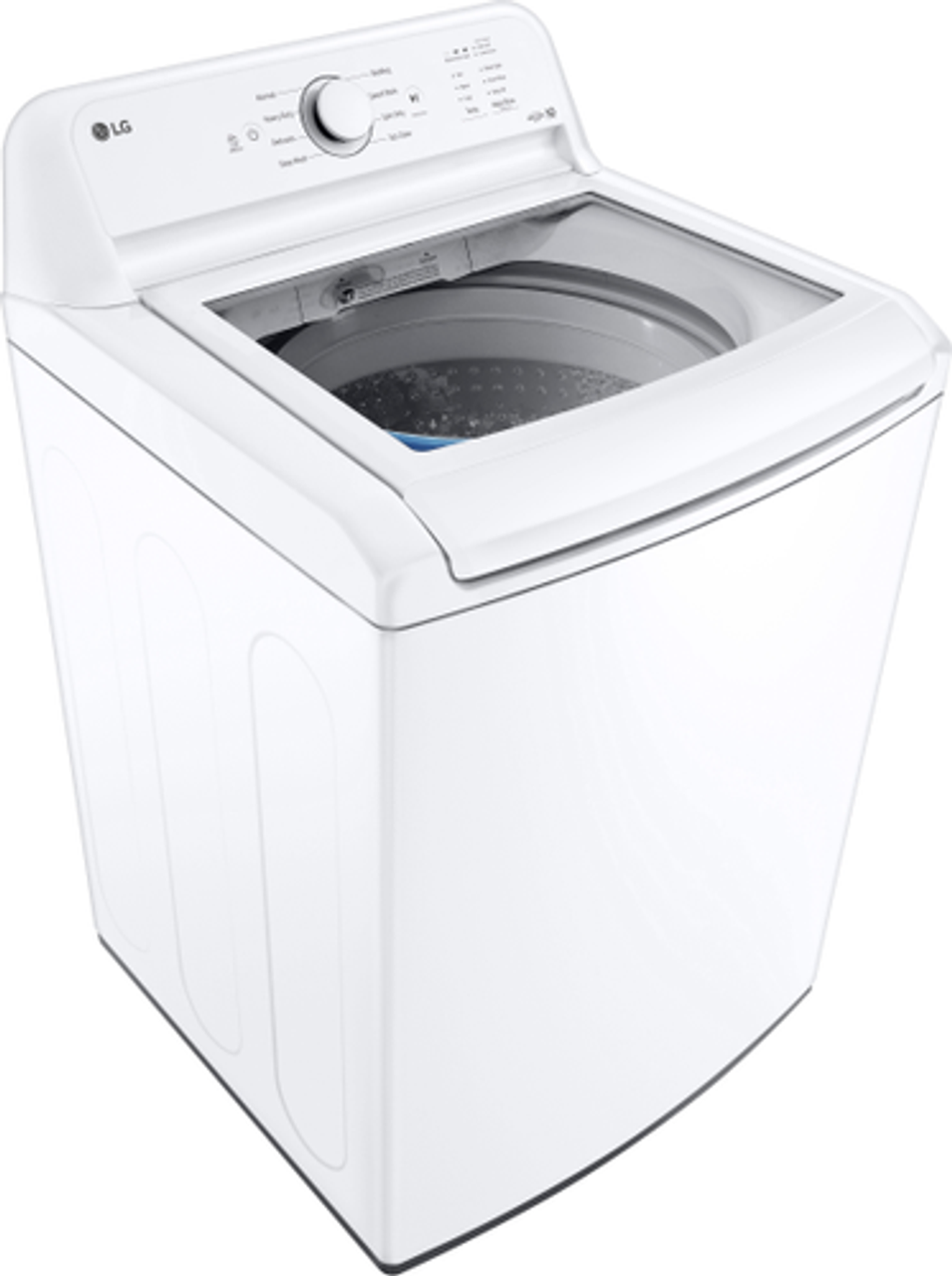 LG - 4.1 Cu. Ft. Smart Top Load Washer with SlamProof Glass Lid - White