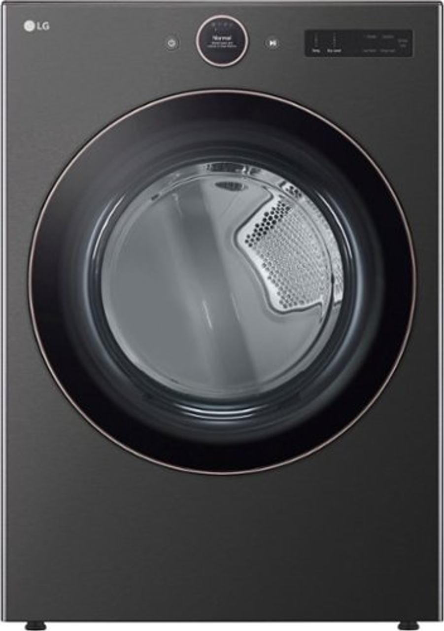 LG - 7.4 Cu. Ft. Stackable Smart Electric Dryer with Steam and Sensor Dry - Black