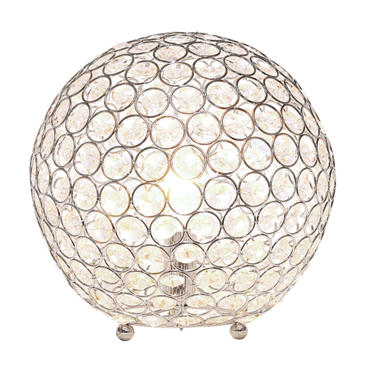 Lalia Home Table Lamp Crystal Sphere Glamourous Orb Table Lamp - Chrome