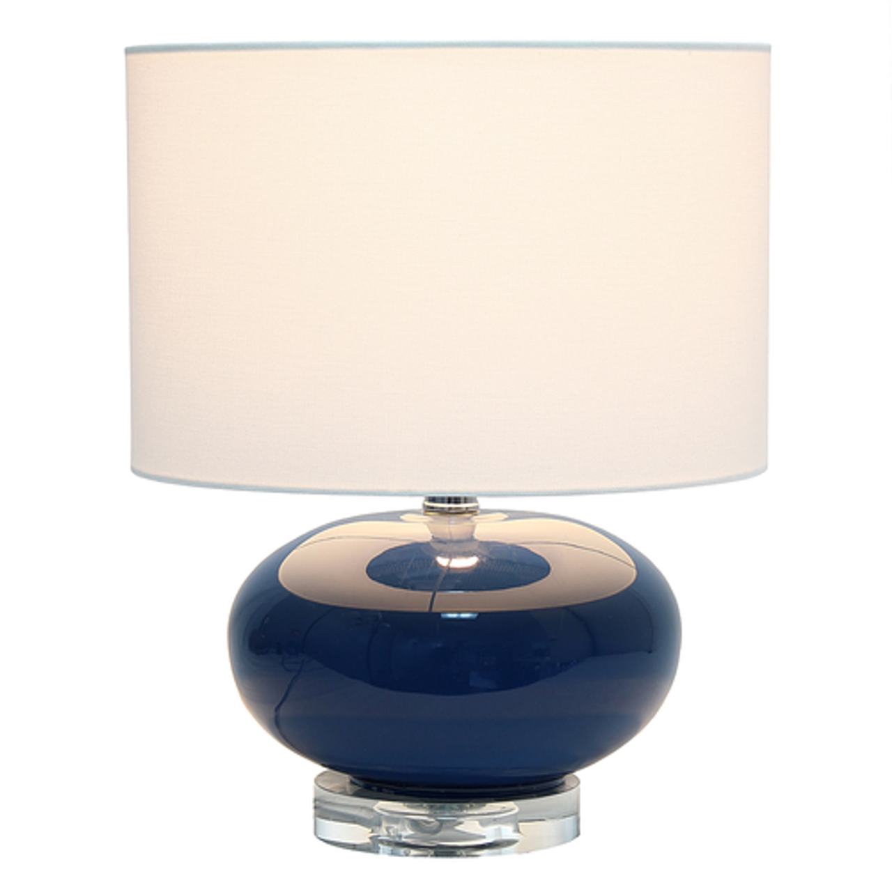 Lalia Home Table Lamp with Ovaloid Glass - Blue