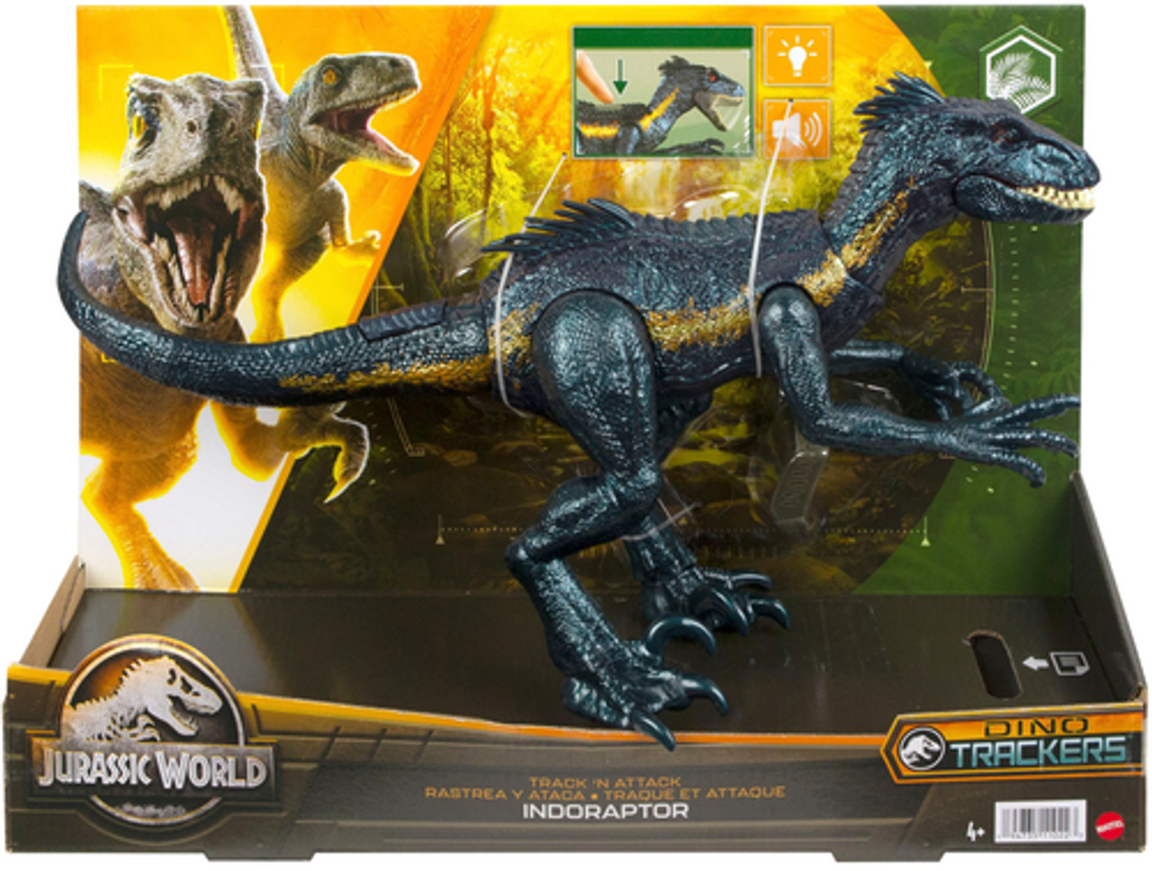 Jurassic World - Track 'N Attack Indoraptor Action Figure - Black