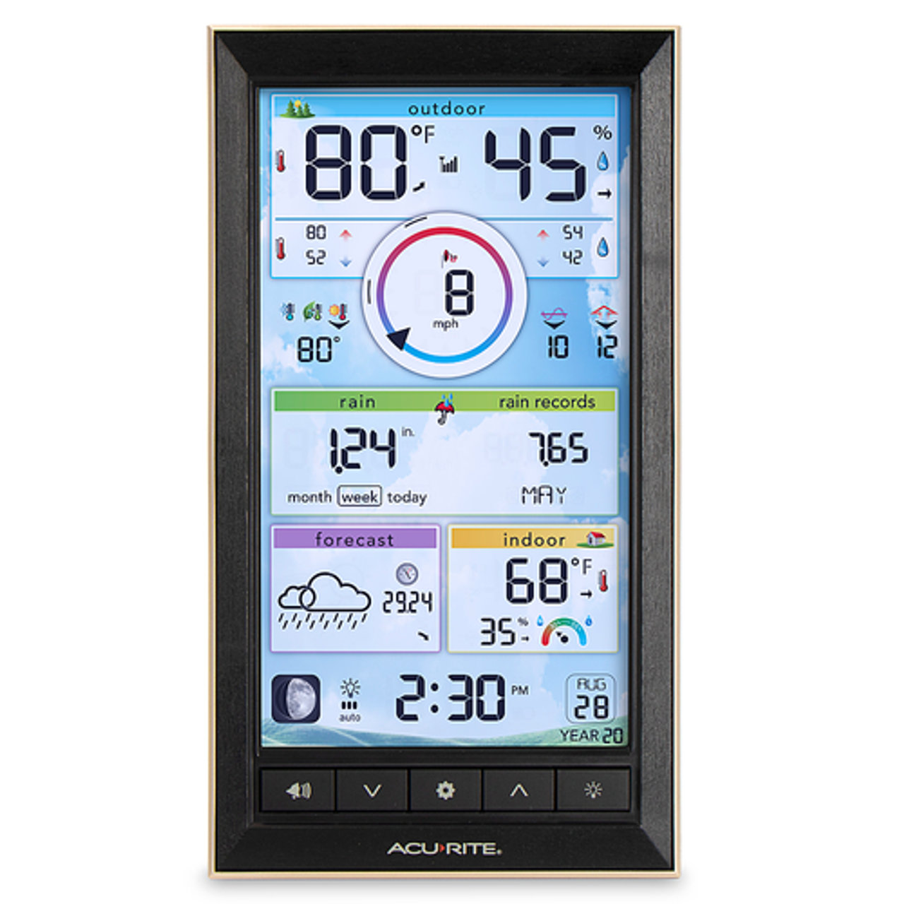 AcuRite - Iris (5-in-1) Weather Station with Vertical Color Display for Hyperlocal Weather Forecasting