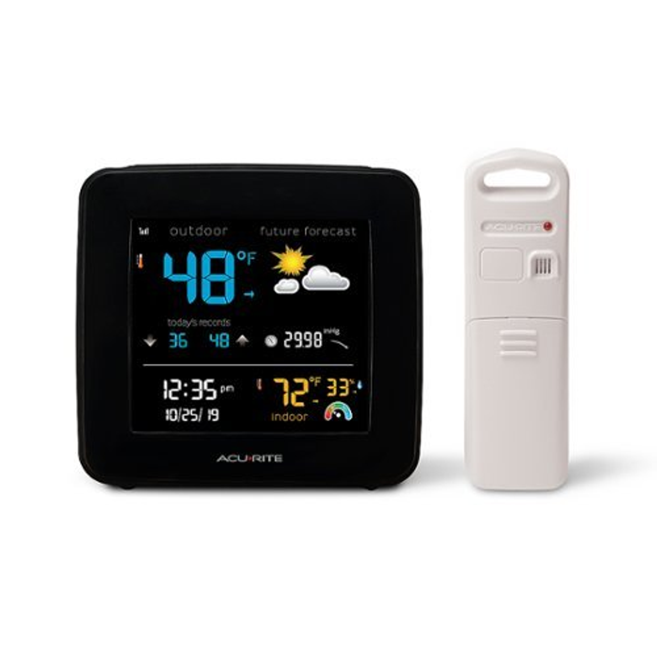 AcuRite - Digital Weather Forecaster with Indoor/Outdoor Temperature and Indoor Humidity - Black