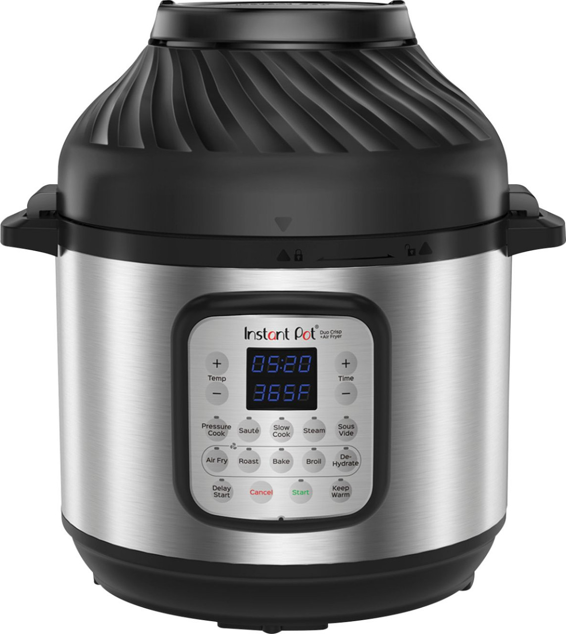 Instant Pot - Duo Crisp 8 Quart Programmable Combo Pressure Cooker and Air Fryer - Stainless Steel/Silver