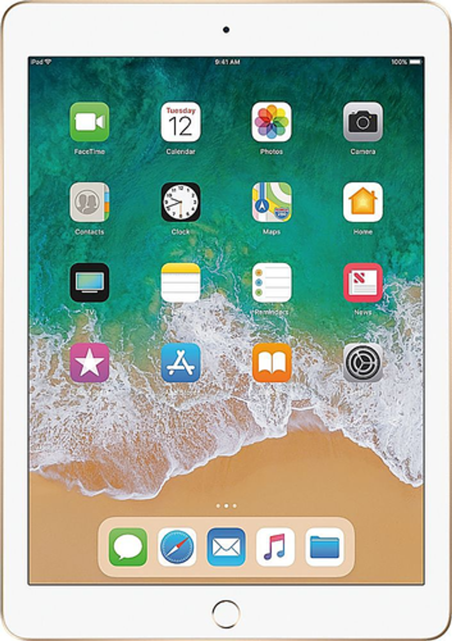 Certified Refurbished - Apple iPad (5th Generation) (2017) Wi-Fi - 128GB - Gold