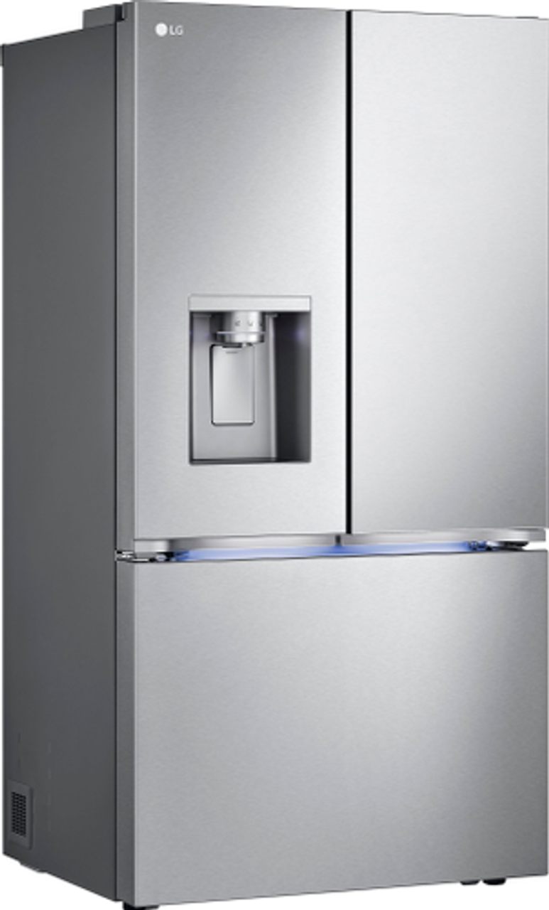 LG - 25.5 Cu. Ft. French Door Counter-Depth MAX Smart Refrigerator with Triple Ice Makers - Stainless steel